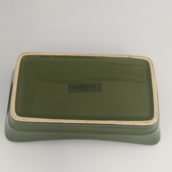 Olive Green attractive design rectangular roaster, Planter, Bowl 11" by … - Picture 3 of 9